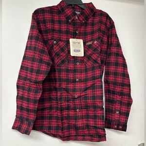 Smith's Workwear Men's Full-Swing Cotton Flannel Button Down Shirt New With Tags